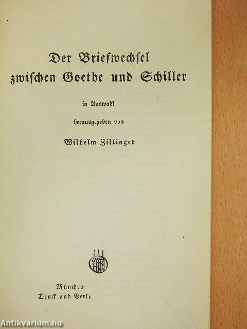 Der Briefwechsel zwischen Goethe und Schiller (gótbetűs)