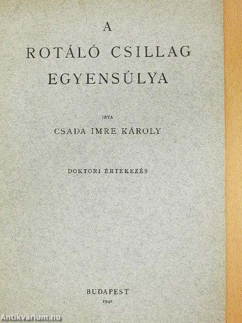 A rotáló csillag egyensúlya