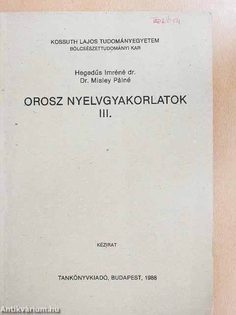 Orosz nyelvgyakorlatok III.
