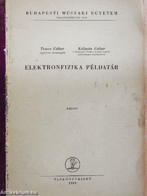 Elektronfizika példatár