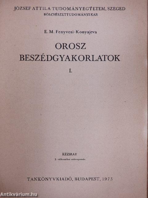 Orosz beszédgyakorlatok I.