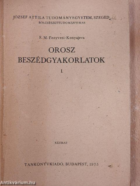 Orosz beszédgyakorlatok I.