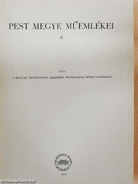 Pest megye műemlékei II.