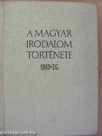 A magyar irodalom története 1849-ig