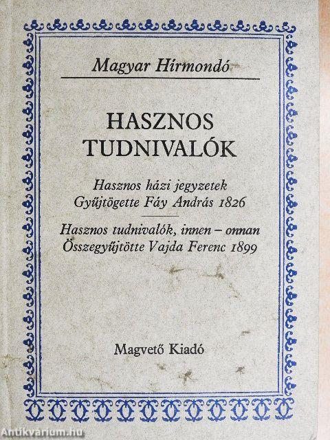 Hasznos tudnivalók