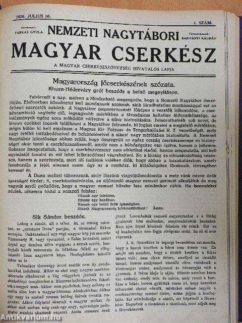 Nemzeti Nagytábori Magyar Cserkész 1926/1-6./Magyar Cserkész 1927. január-december