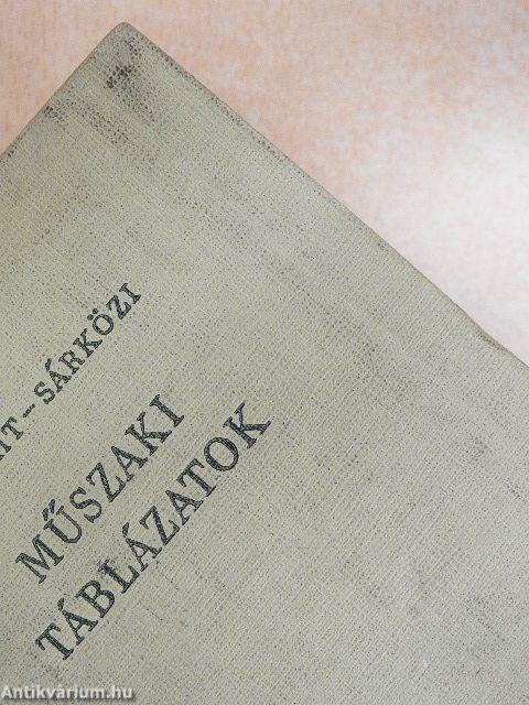 Műszaki táblázatok