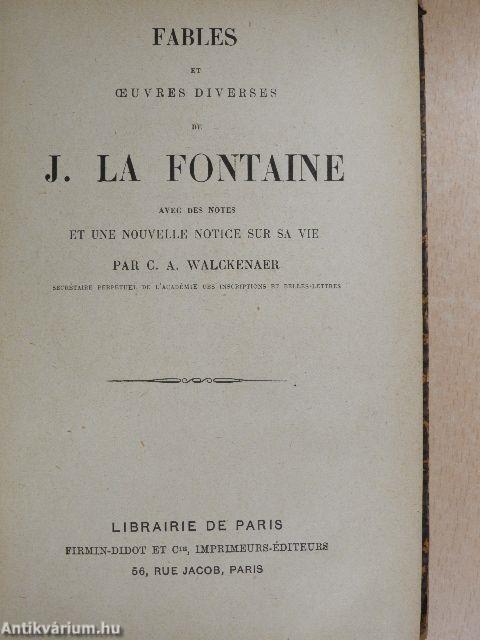 Fables et oeuvres diverses de J. La Fontaine