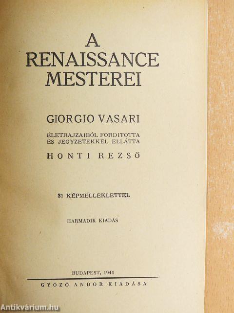 A renaissance mesterei