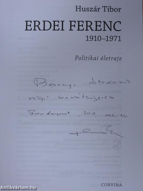 Erdei Ferenc (dedikált példány)