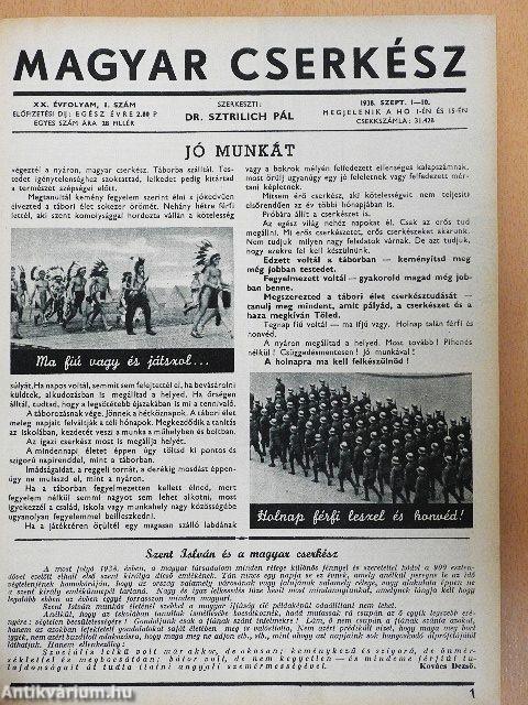 Magyar Cserkész 1938. szeptember- 1939. augusztus