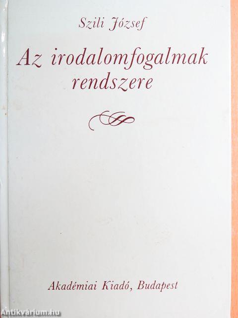 Az irodalomfogalmak rendszere