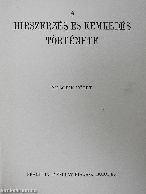 A hírszerzés és kémkedés története II. (töredék)