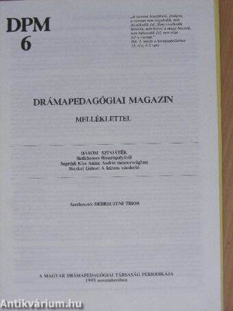 Drámapedagógiai Magazin 6. + Melléklet