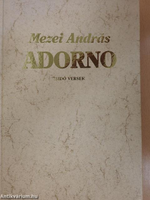 Adorno (dedikált példány)