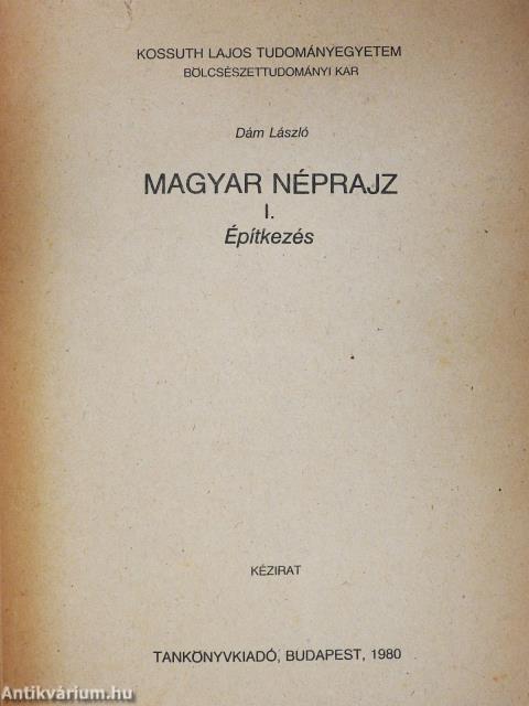 Magyar néprajz I. (dedikált példány)