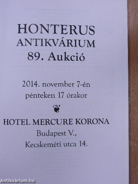 Honterus Antikvárium 89. Aukció