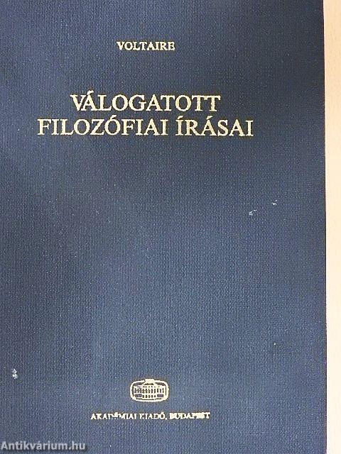 Voltaire válogatott filozófiai írásai