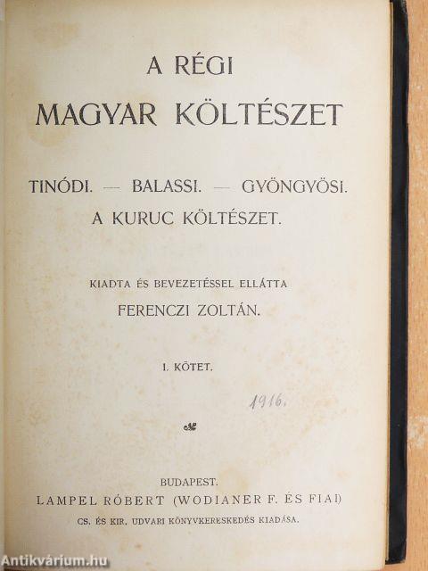 A régi magyar költészet I. (töredék)