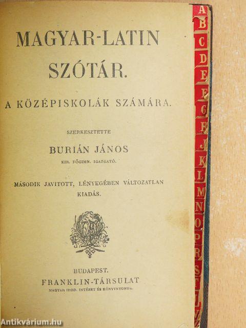 Magyar-latin szótár/Latin-magyar szótár I-II.