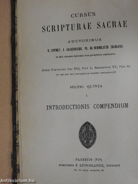 Introductionis in S. Scripturae Libros Compendium