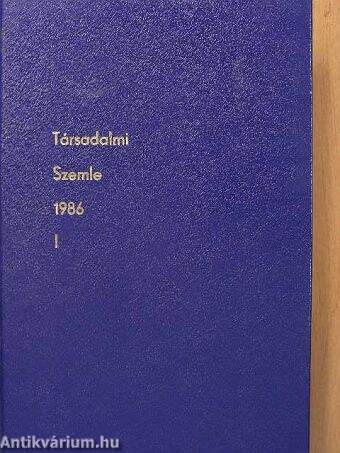 Társadalmi Szemle 1986. január-június I. 