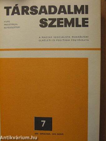 Társadalmi Szemle 1970. július-december II.