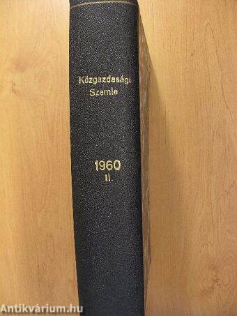 Közgazdasági Szemle 1960. július-december (fél évfolyam)