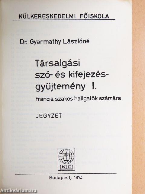 Társalgási szó- és kifejezésgyűjtemény I.