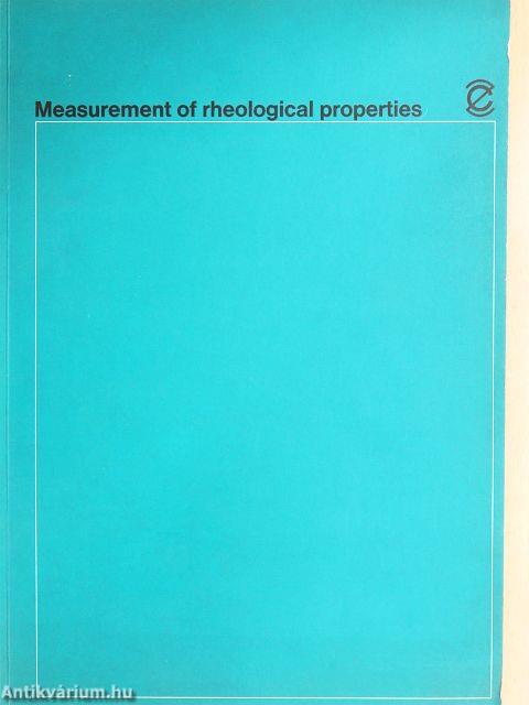 Measurement of rheological properties