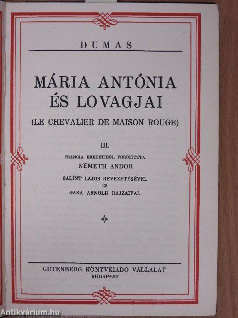 Mária Antónia és lovagjai I-III./A bársonynyakékes hölgy