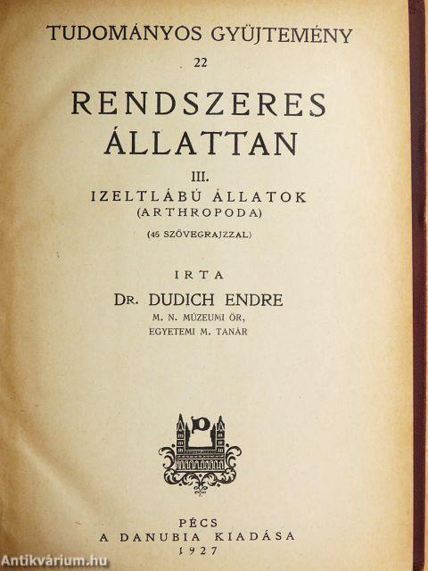 Rendszeres állattan III.-IV.