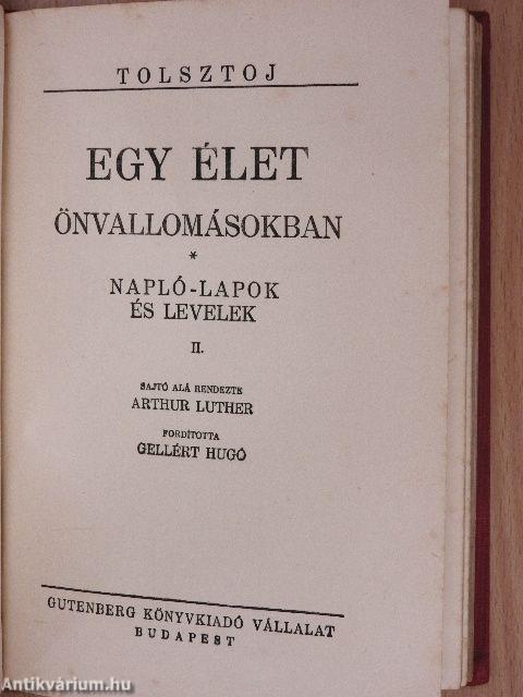 Egy élet önvallomásokban I-IV.