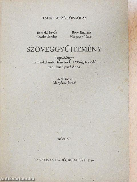 Szöveggyűjtemény