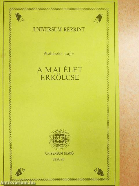 A mai élet erkölcse