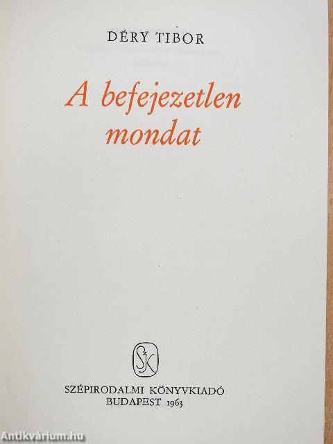 A befejezetlen mondat I-III.