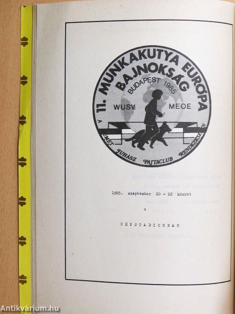 Nemzetközi CACIB kutyakiállítás katalógusa és programja 1985. május 12.