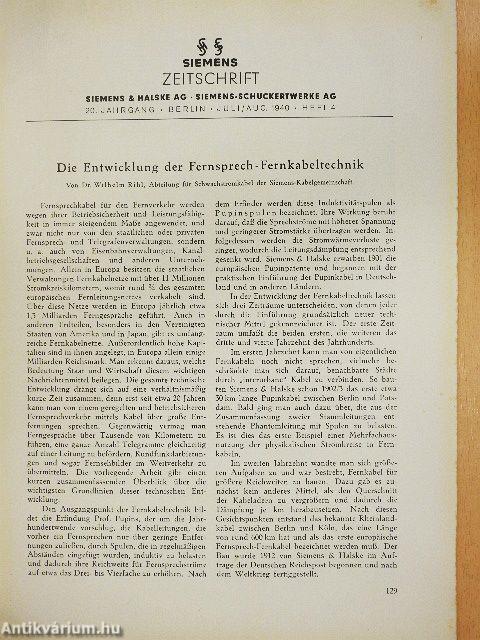 Siemens Zeitschrift Juli/Aug. 1940