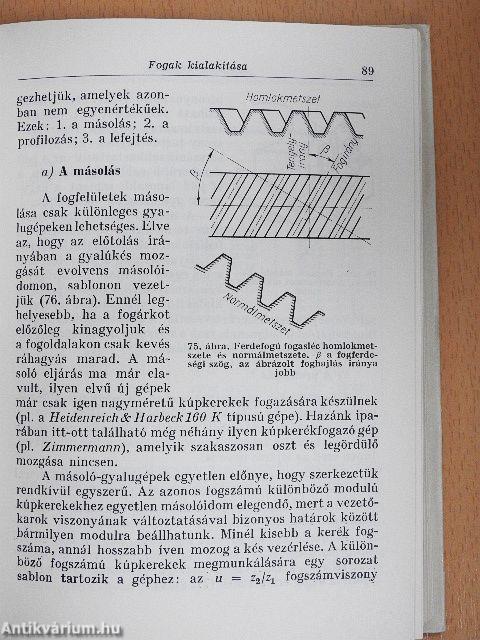 A fogaskerékgyártás zsebkönyve