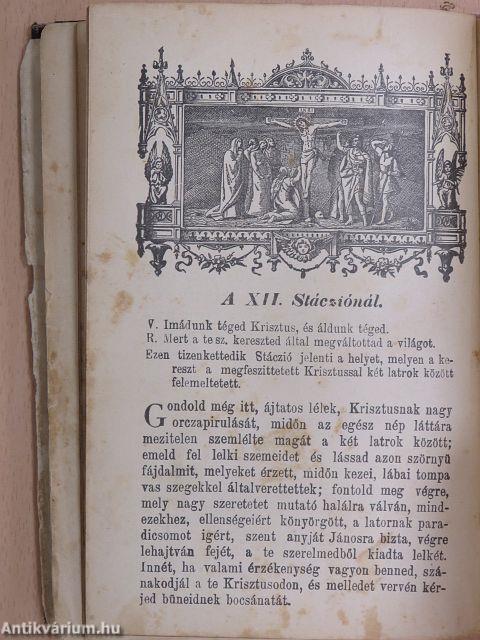 Hétfájdalmu Bold. Szüz Mária nyomait követőknek mennybevezető közép aranykoronája (rossz állapotú)