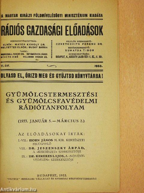 Gyümölcstermesztési és gyümölcsfavédelmi rádiótanfolyam