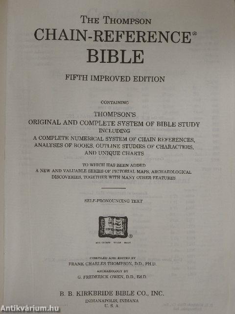 The Thompson Chain-Reference Bible