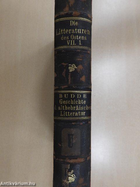 Geschichte der Althebräischen Litteratur