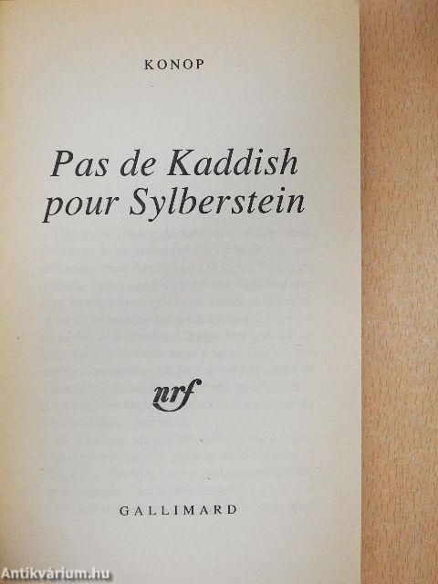 Pas de Kaddish pour Sylberstein