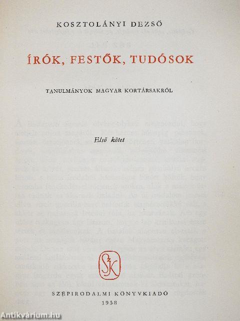 Írók, festők, tudósok I.