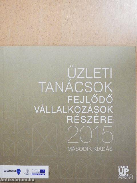 Üzleti tanácsok fejlődő vállalkozások részére 2015/2.