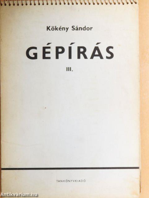 Gépírás III.