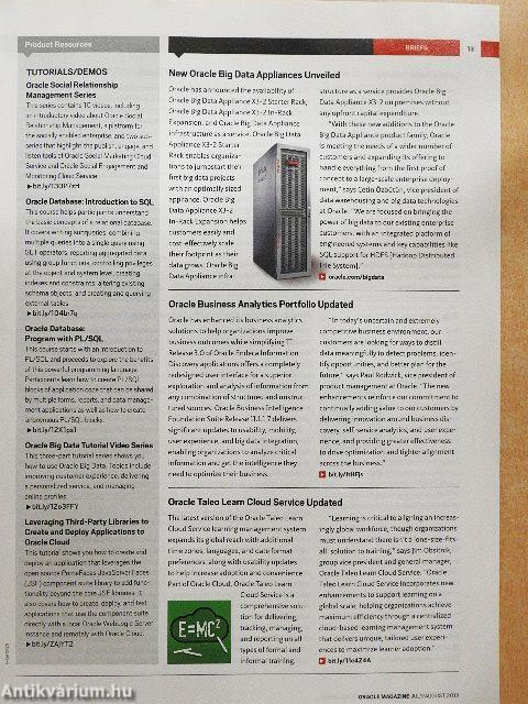 Oracle Magazine July/August 2013