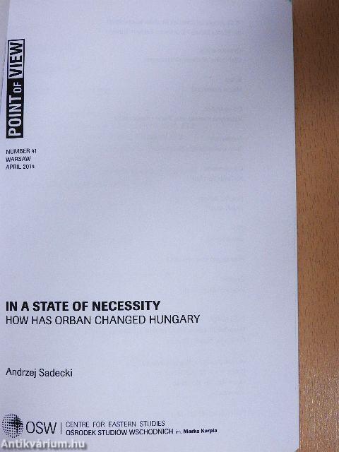 In a State of Necessity