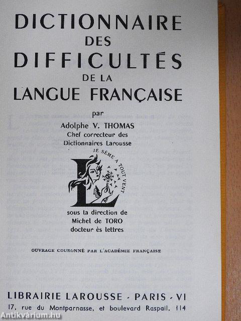 Dictionnaire des difficultés de la langue francaise